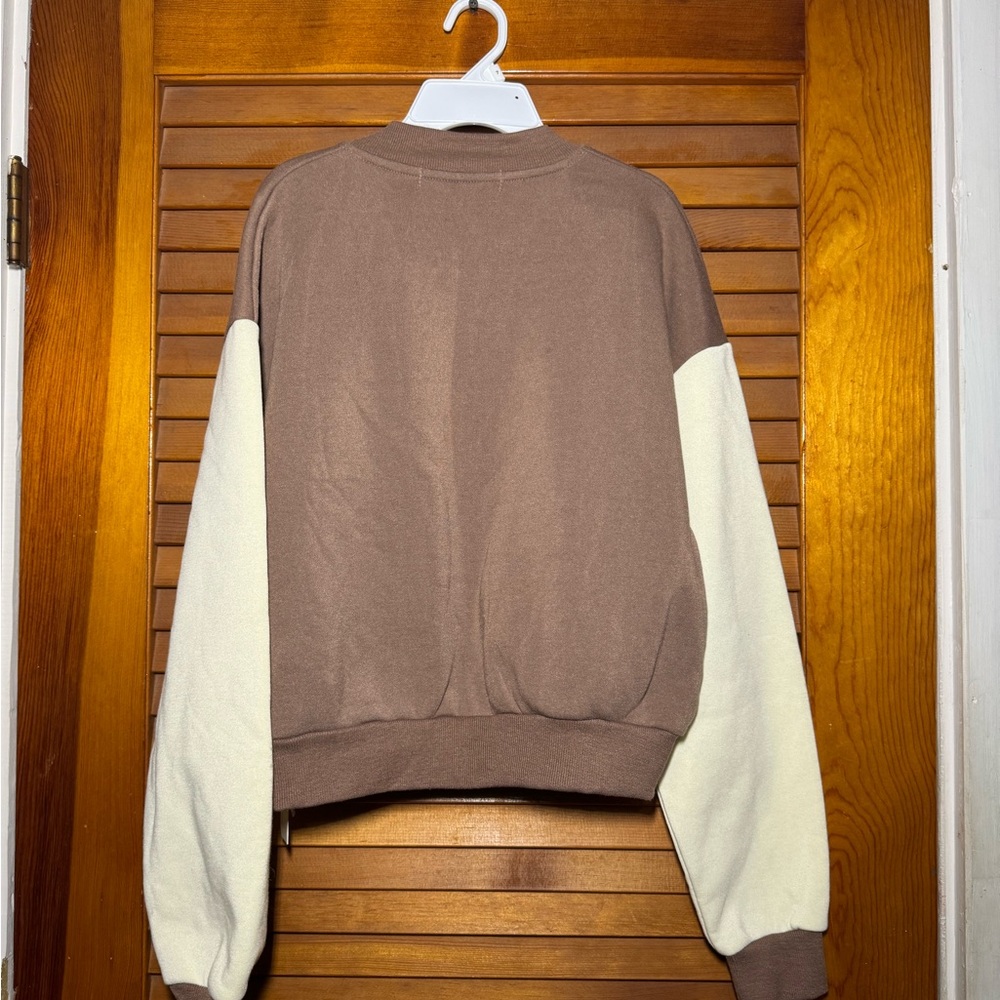 Brown and Off White Jacket.